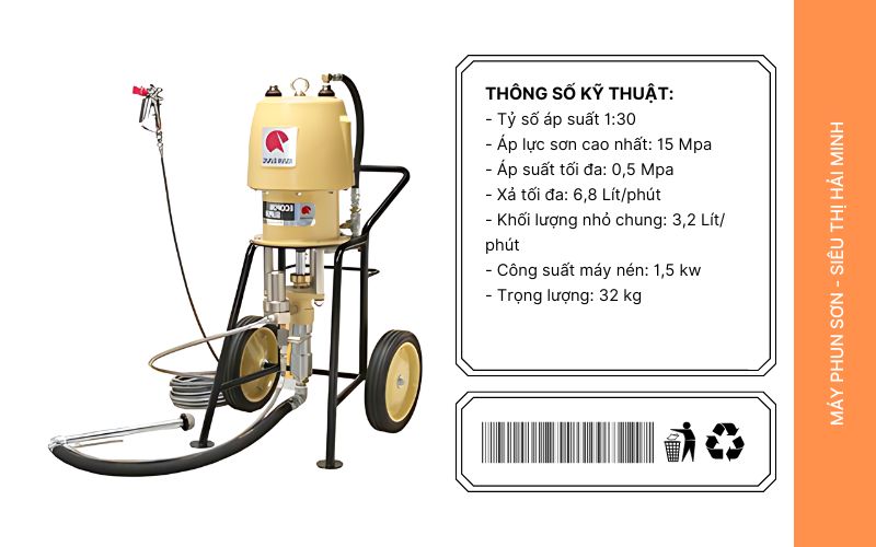 Những đặc điểm nổi bật của máy bơm sơn màng Prona R - SP1628
