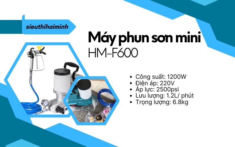 Những đặc điểm của máy phun sơn mini HM-F600
