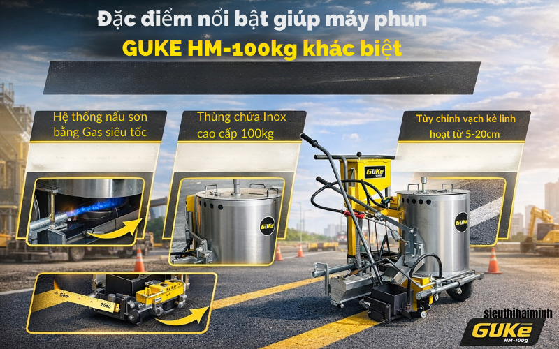 Đặc điểm nổi bật giúp máy phun GUKE HM-100kg khác biệt