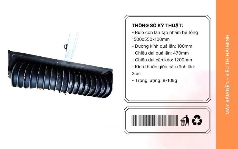 Tính năng nổi bật của rulo lăn nhám HM 550mm
