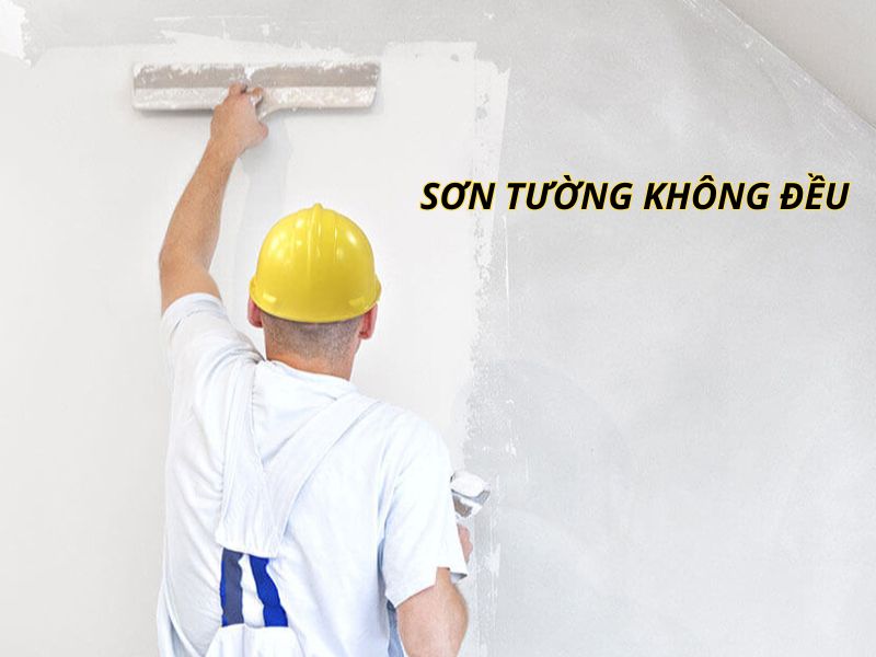 Sơn tường không đều