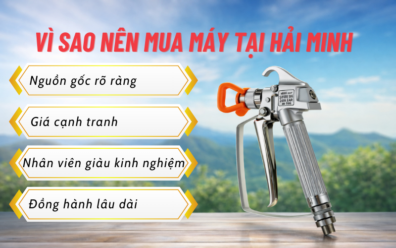 Vì sao nên mua súng phun sơn 248 bar tại siêu thị hải minh