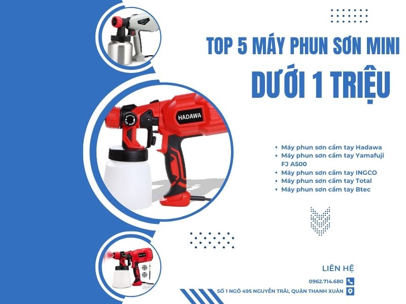 top 5 máy phun sơn mini dưới 1 triệu đồng