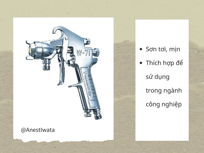 Ưu điểm của súng phun sơn khí nén Anest Iwata
