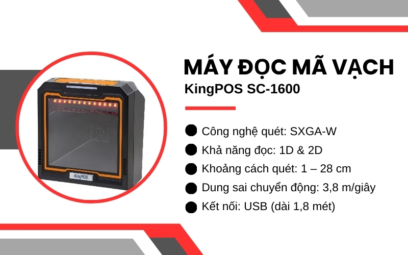 Máy đọc mã vạch KingPOS SC-1600