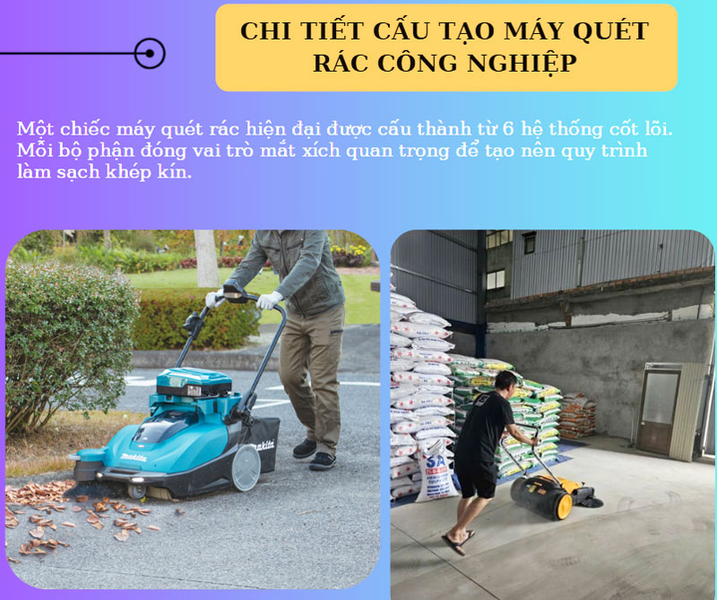 Cấu tạo và nguyên lý hoạt động máy quét rác