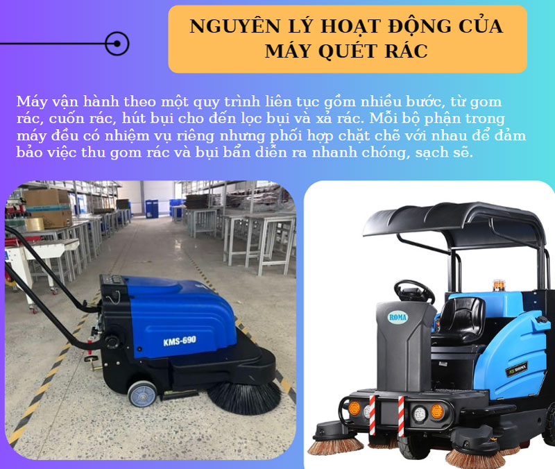 Cấu tạo và nguyên lý hoạt động máy quét rác