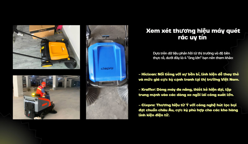 Kinh Nghiệm Mua Máy Quét Rác Chất Lượng Cho Nhà Xưởng