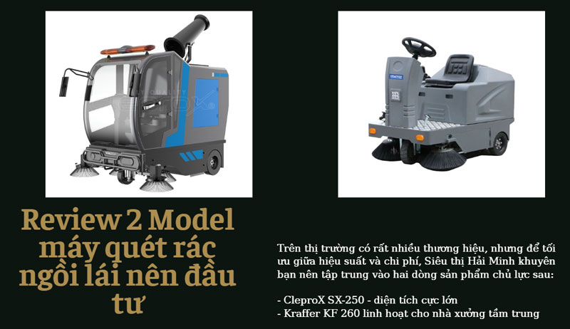 Review 2 Model máy quét rác ngồi lái nên đầu tư