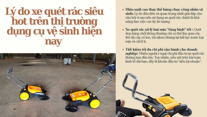 Vì sao nên sử dụng xe quét rác?