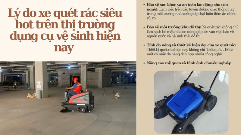 Vì sao nên sử dụng xe quét rác?