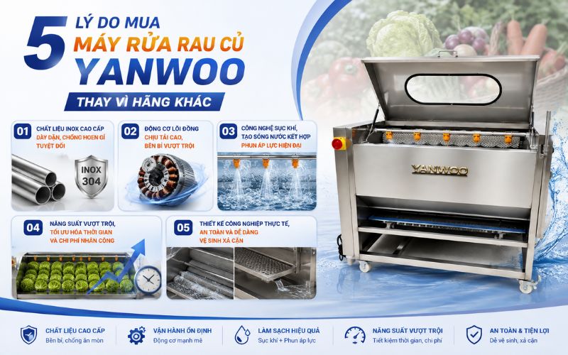 5 lý do mua máy rửa rau củ Yanwoo thay vì hãng khác