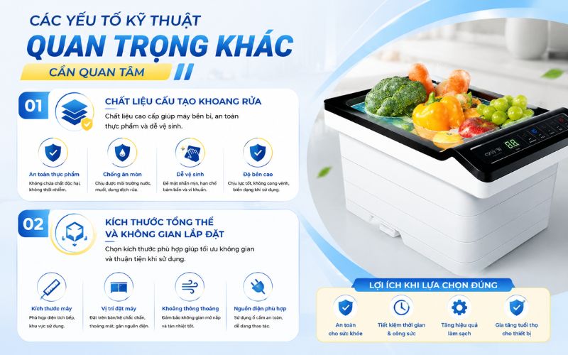 Các yếu tố kỹ thuật quan trọng khác cần quan tâm
