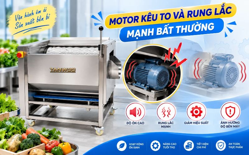Motor kêu to và rung lắc mạnh bất thường
