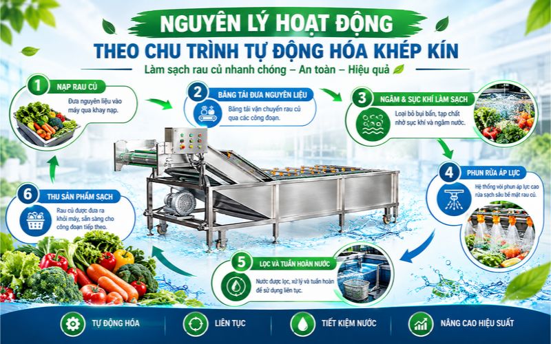 Nguyên lý hoạt động theo chu trình tự động hóa khép kín