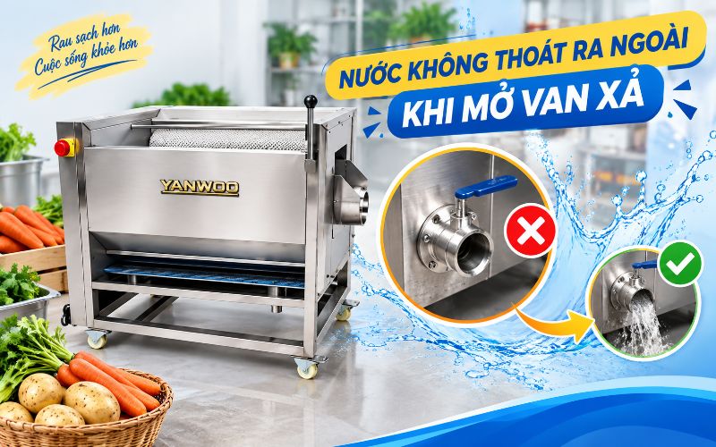 Nước không thoát ra ngoài khi mở van xả