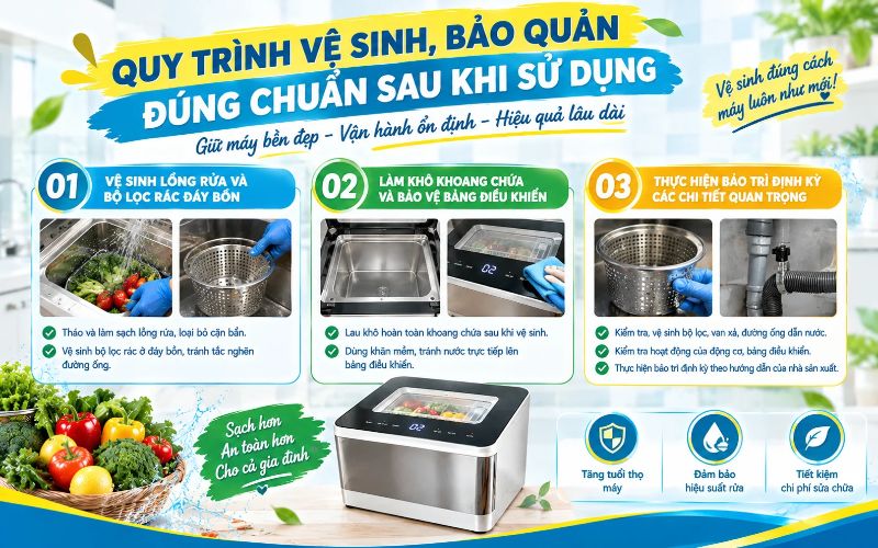 Quy trình vệ sinh, bảo quản đúng chuẩn sau khi sử dụng