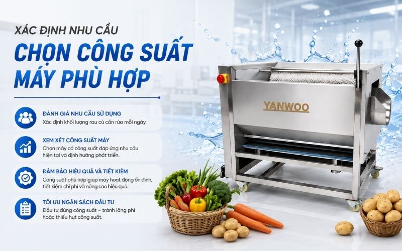 Xác định nhu cầu và chọn công suất máy phù hợp