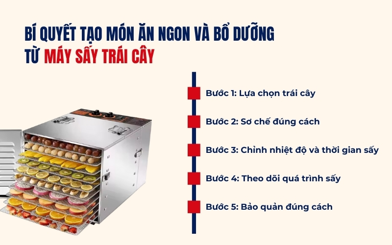 Bí quyết tạo món ăn ngon và bổ dưỡng từ máy sấy trái cây