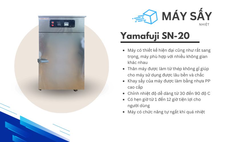 Đặc điểm nổi bật Máy Sấy nhiệt 20kg Yamafuji SN-20