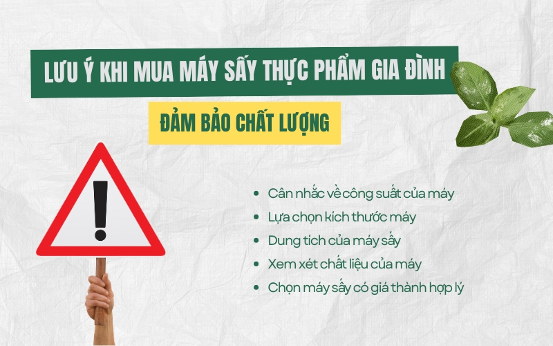 Lưu ý khi mua máy sấy thực phẩm gia đình đảm bảo chất lượng