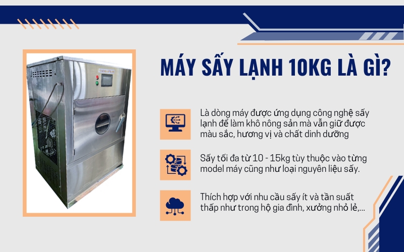 Máy sấy lạnh 10kg là gì?