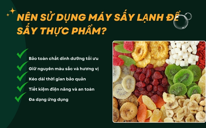 Nên sử dụng máy sấy lạnh để sấy thực phẩm?