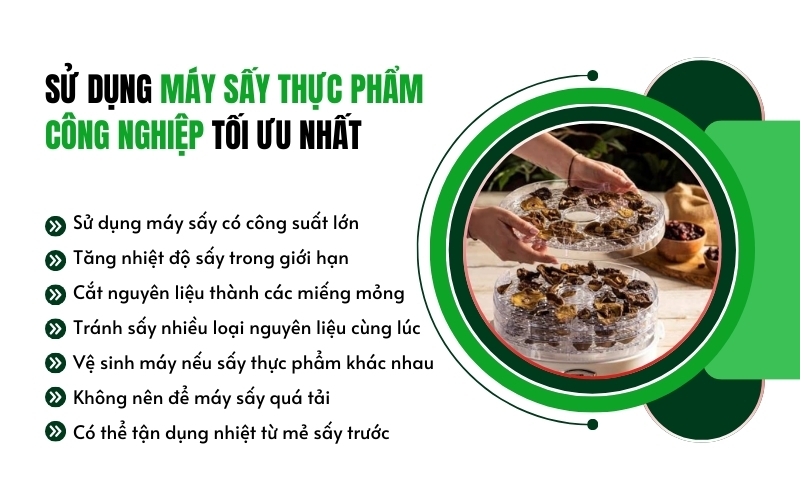 Sử dụng máy sấy thực phẩm công nghiệp tối ưu nhất