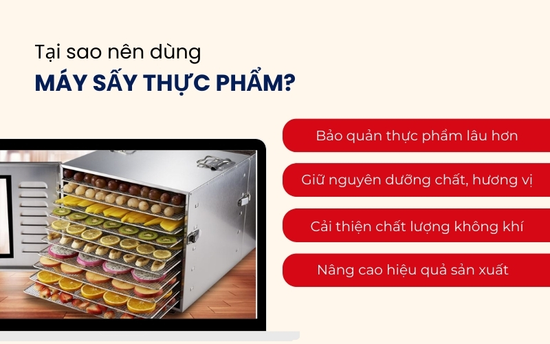 Tại sao nên dùng máy sấy thực phẩm?