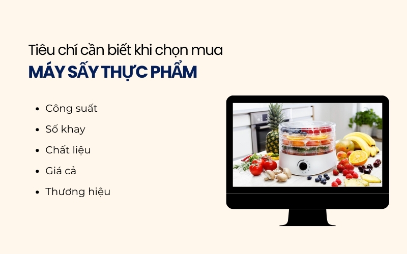 Tiêu chí cần biết khi chọn mua máy sấy thực phẩm