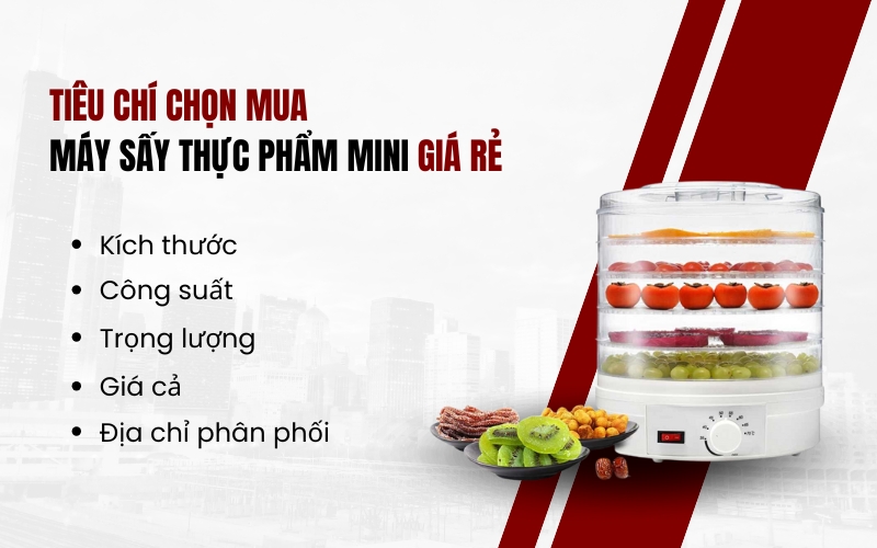 Tiêu chí chọn mua máy sấy thực phẩm mini giá rẻ