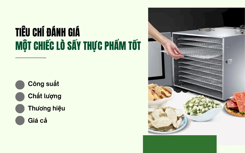 Tiêu chí đánh giá một chiếc lò sấy thực phẩm tốt
