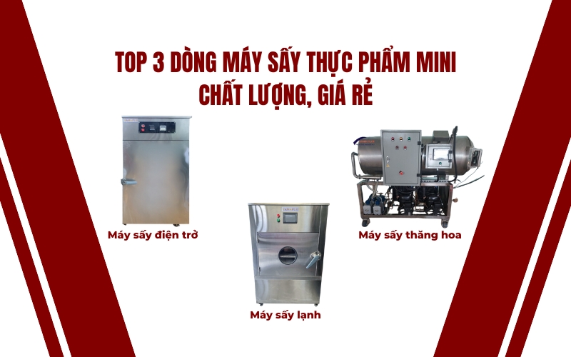 Top 3 dòng máy sấy thực phẩm mini chất lượng, giá rẻ