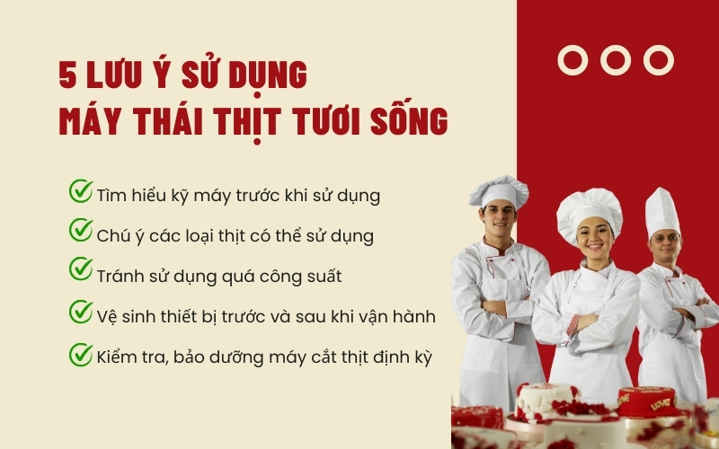 5 lưu ý sử dụng máy thái thịt tươi sống
