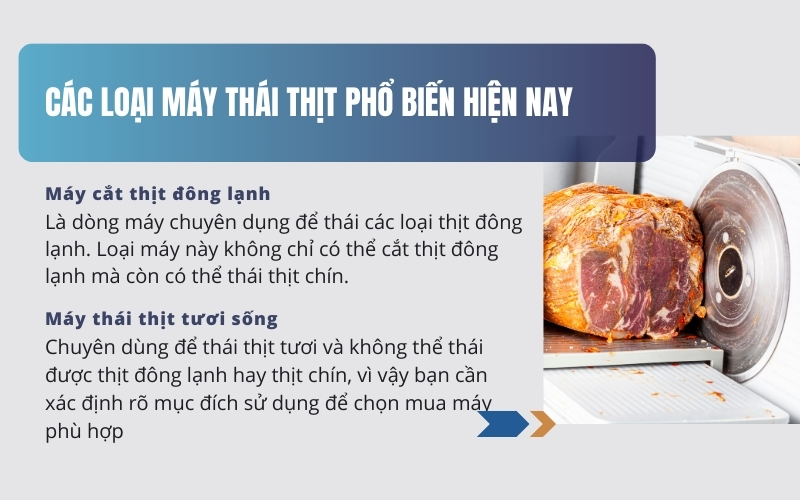 Các loại máy thái thịt phổ biến hiện nay
