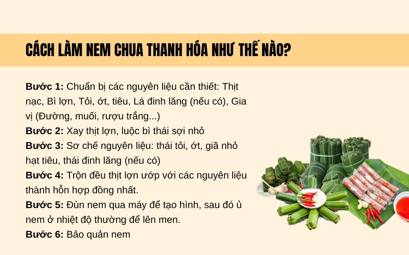 Cách làm nem chua Thanh Hóa như thế nào?