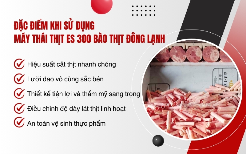 Đặc điểm khi sử dụng máy thái thịt ES 300 bào thịt đông lạnh