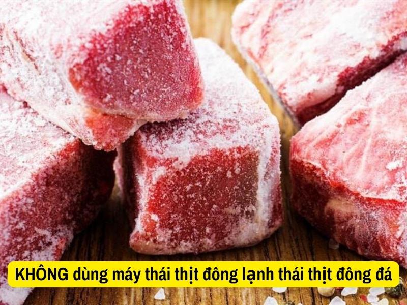Không dùng máy thái thịt đông lạnh thái thịt đông đá