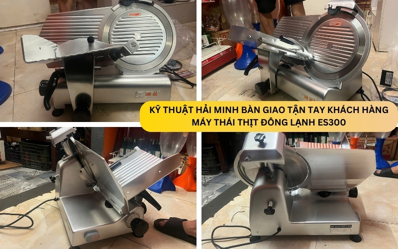 Kỹ thuật Hải Minh bàn giao Máy thái thịt đông lạnh ES300