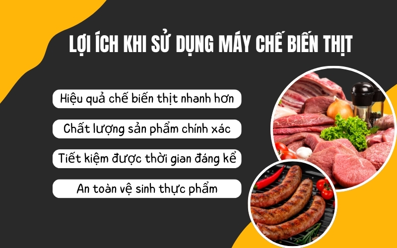 Lợi ích khi sử dụng máy chế biến thịt