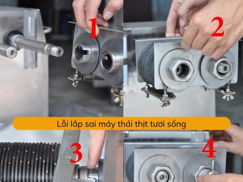 Lỗi lắp sai máy thái thịt tươi sống