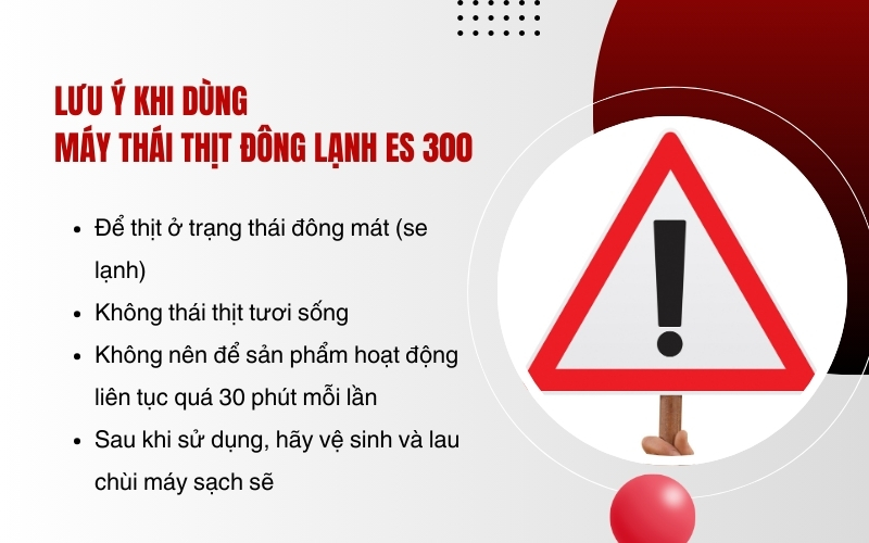 Lưu ý khi dùng máy thái thịt đông lạnh ES 300