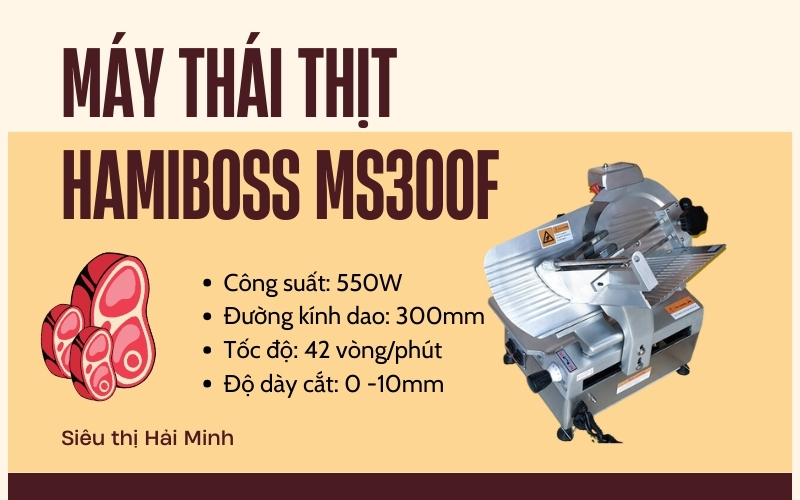 Máy thái lát thịttự động Hamiboss MS300F
