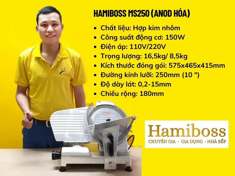 Máy thái thịt Hamiboss MS250 (anod hóa)
