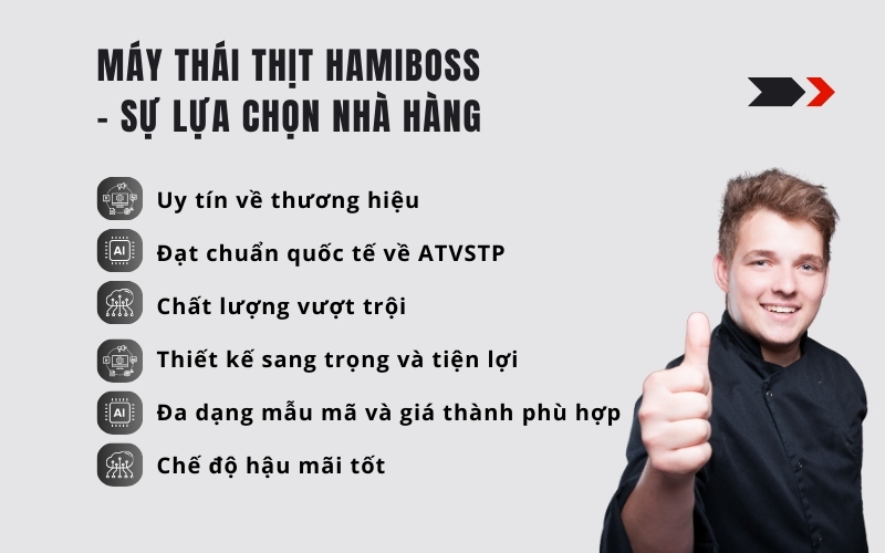 Máy thái thịt Hamiboss - sự lựa chọn nhà hàng