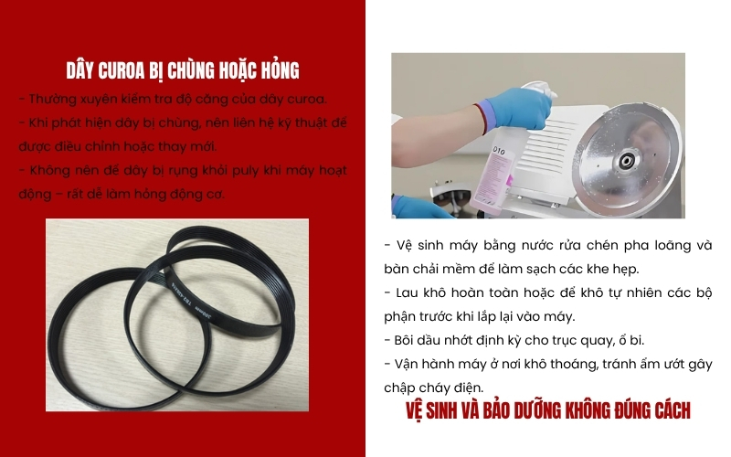 Nguyên nhân máy thái thịt bị lỗi và cách sửa