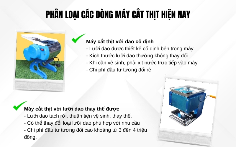 Phân loại các dòng máy cắt thịt hiện nay