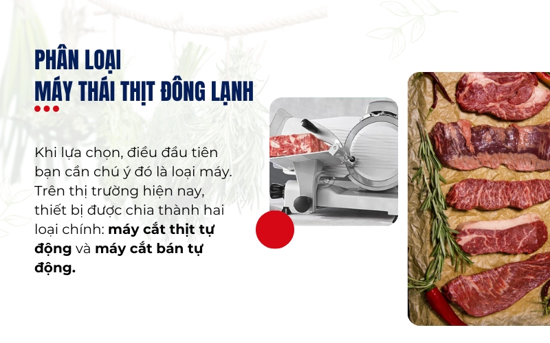 Phân loại máy thái thịt đông lạnh