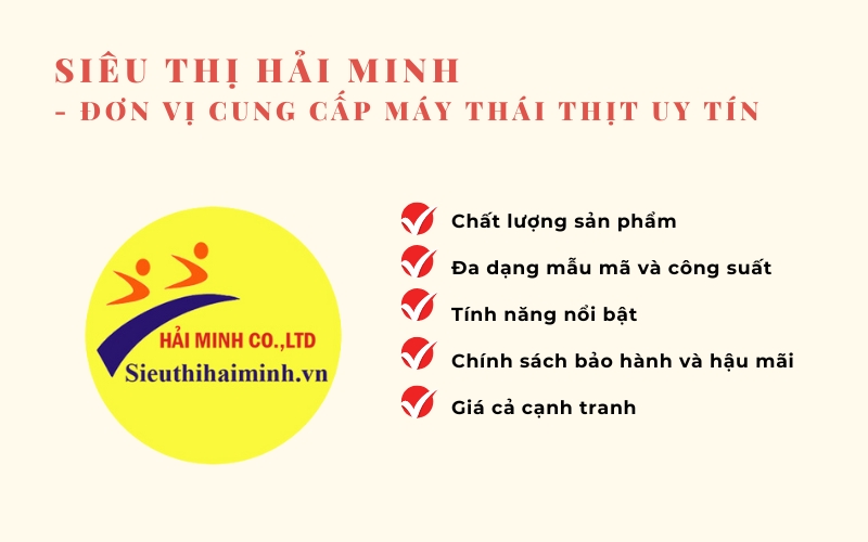 Siêu thị Hải Minh - đơn vị cung cấp máy thái thịt uy tín