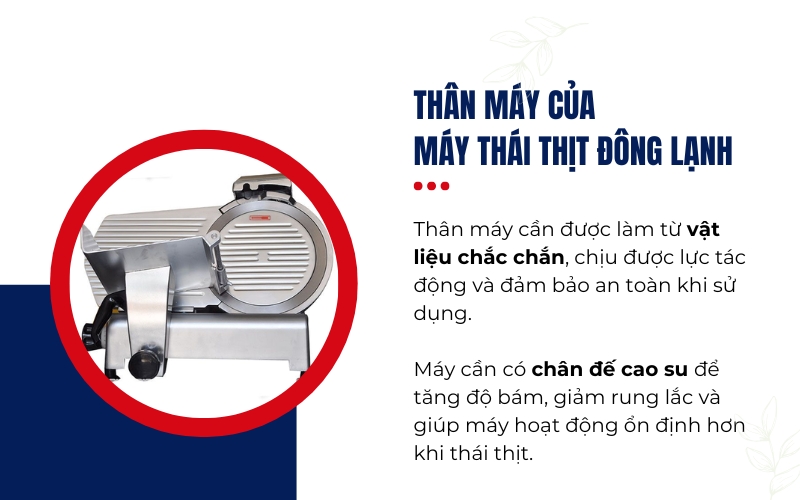 Thân máy của máy thái thịt đông lạnh
